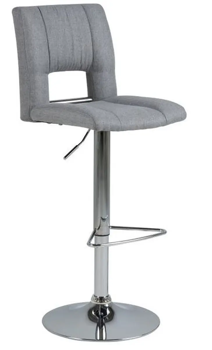 Barhocker - Stoff Hellgrau