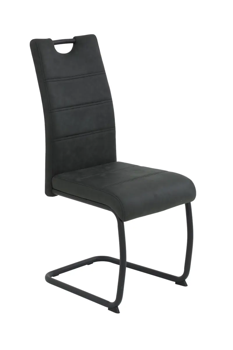 Freischwinger - Microfaser, Vintage Anthrazit