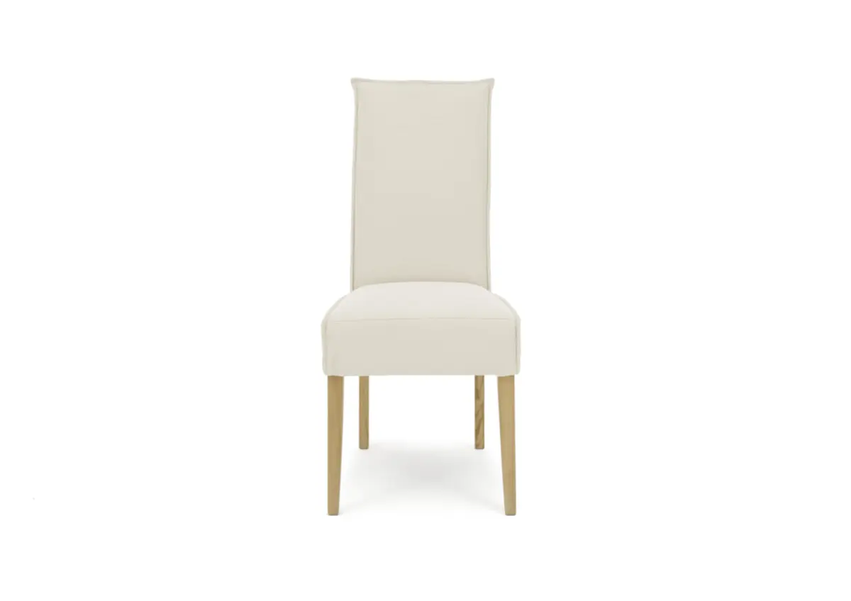 Stuhl SITTING TOGETHER_K- Stoff, Creme, Eiche Natur