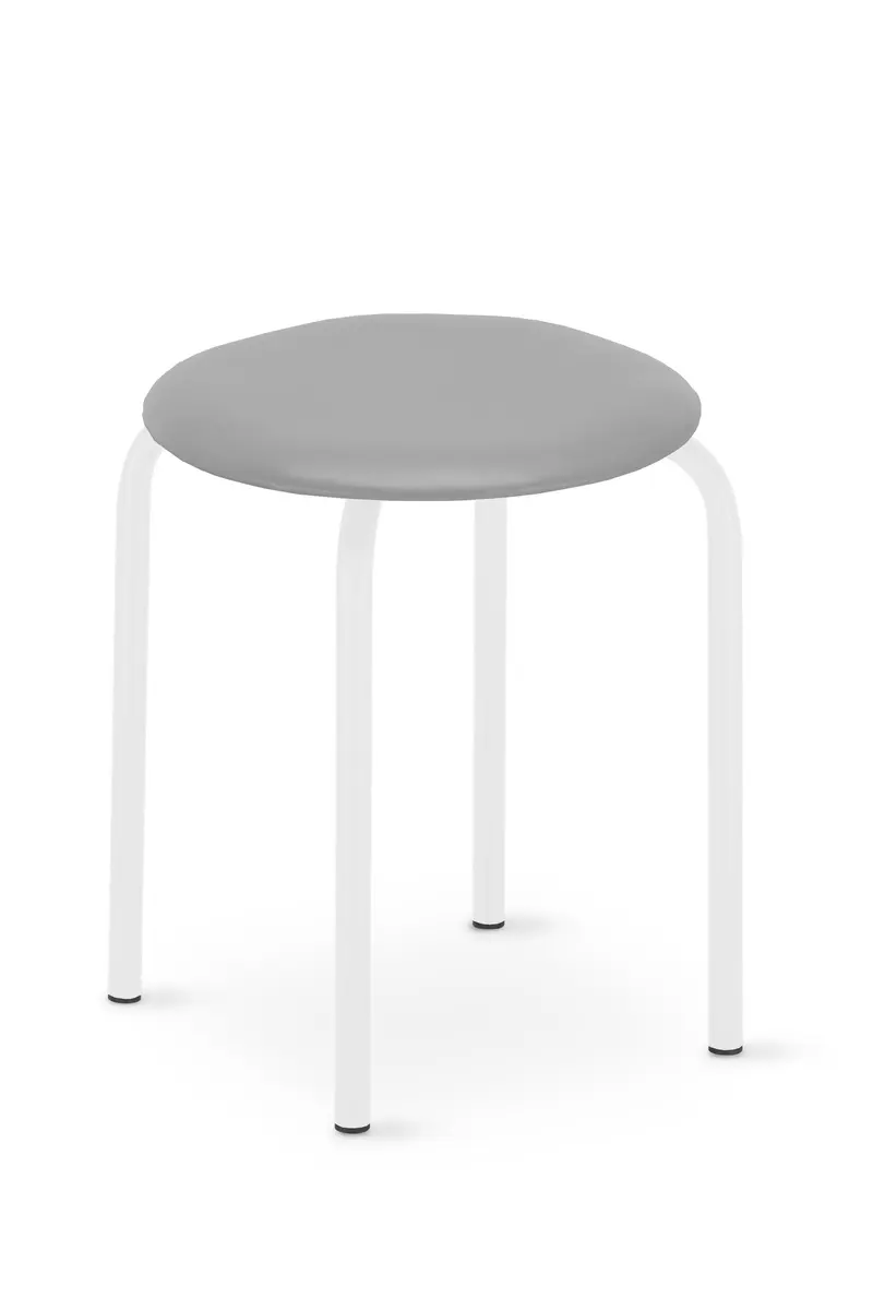 Hocker - Kunstleder, Dunkelgrau