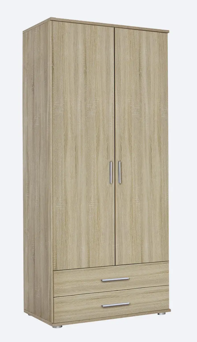 Drehtürenschrank- B ca. 85 cm, Eiche Dekor