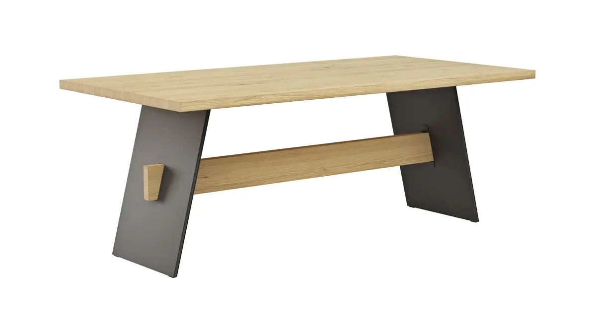 Esstisch Phoenix - LB ca. 100x200 cm, Eiche massiv, bianco geölt