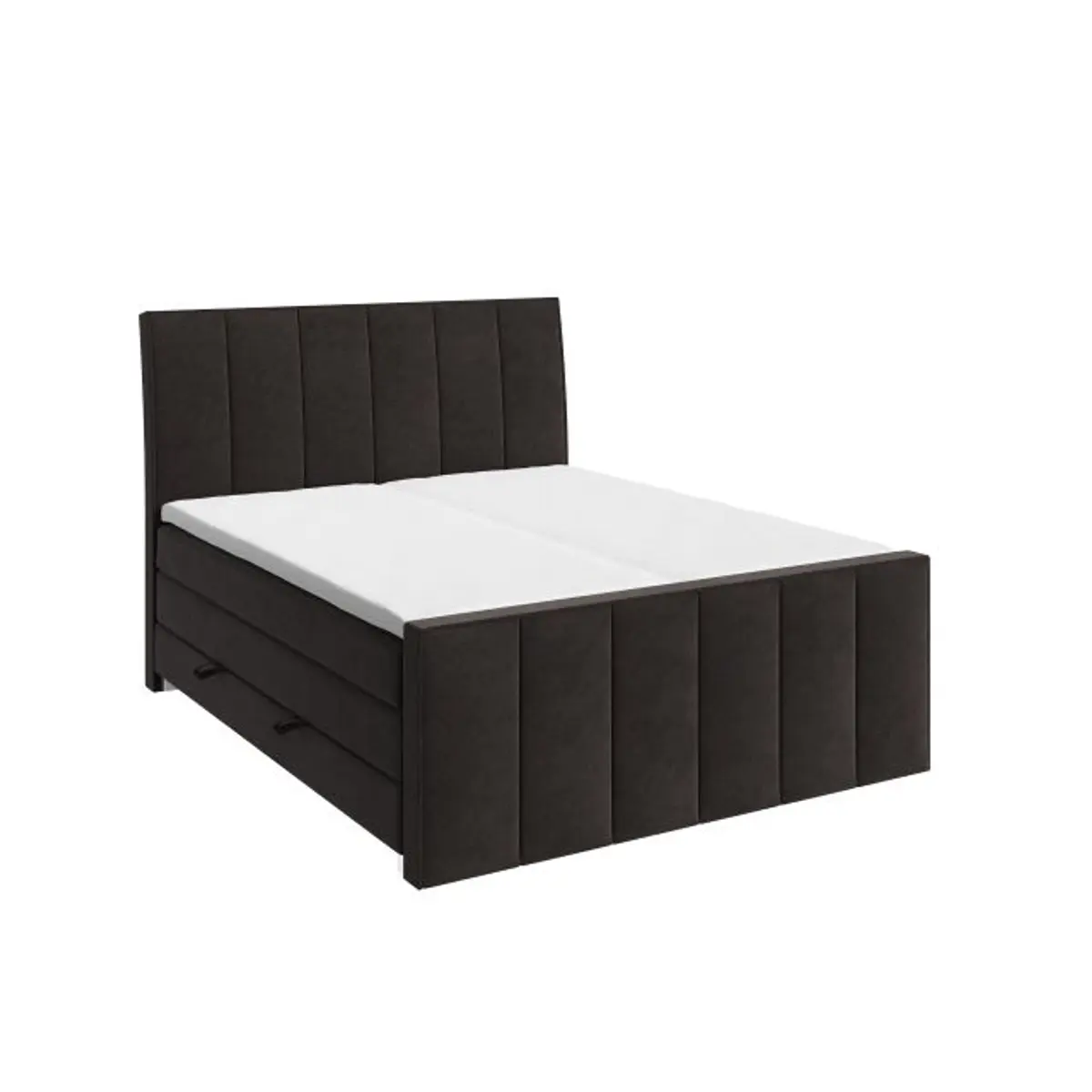 Boxspringbett- Liegefläche ca. 180x200 cm, Stoff, Anthrazit