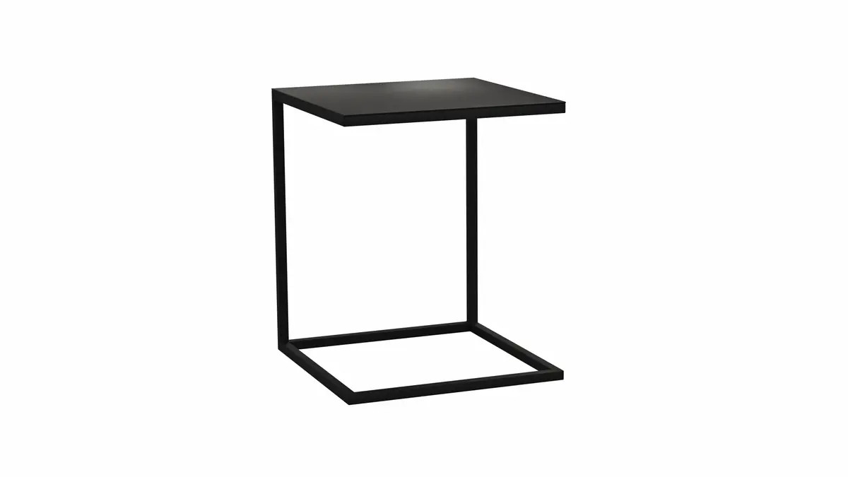 Überstelltisch Kai - LBH ca. 40x40x50 cm, Metall, Schwarz