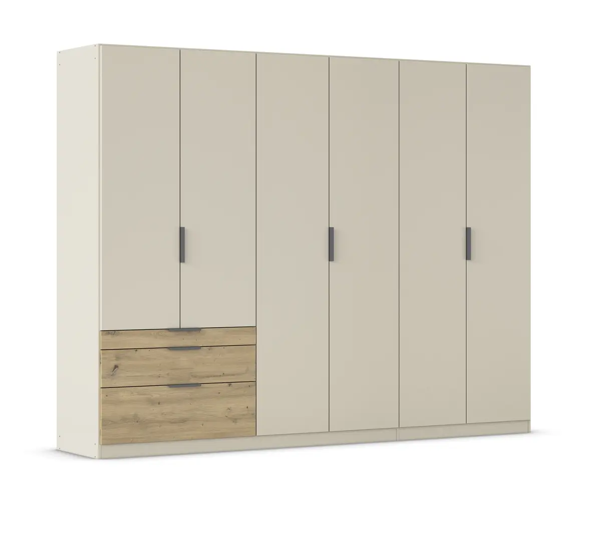 Drehtürenschrank RANI- B ca. 271 cm, Champagner, Eiche Dekor