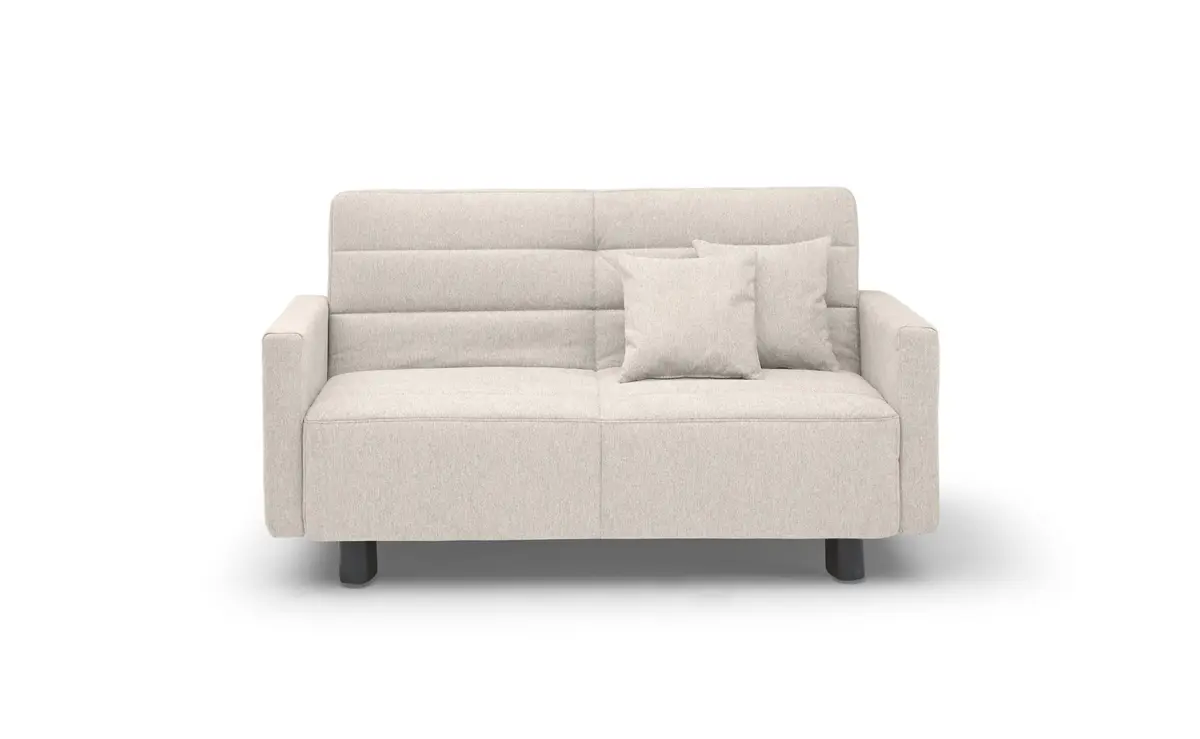 Funktionssofa EASY Optik D - 2-Sitzer, 140 cm inkl. Schlaffunktion, Stoff, Beige