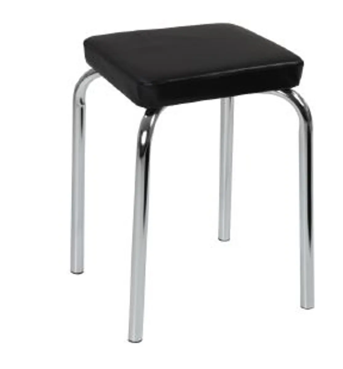 Hocker - Kunstleder, Schwarz