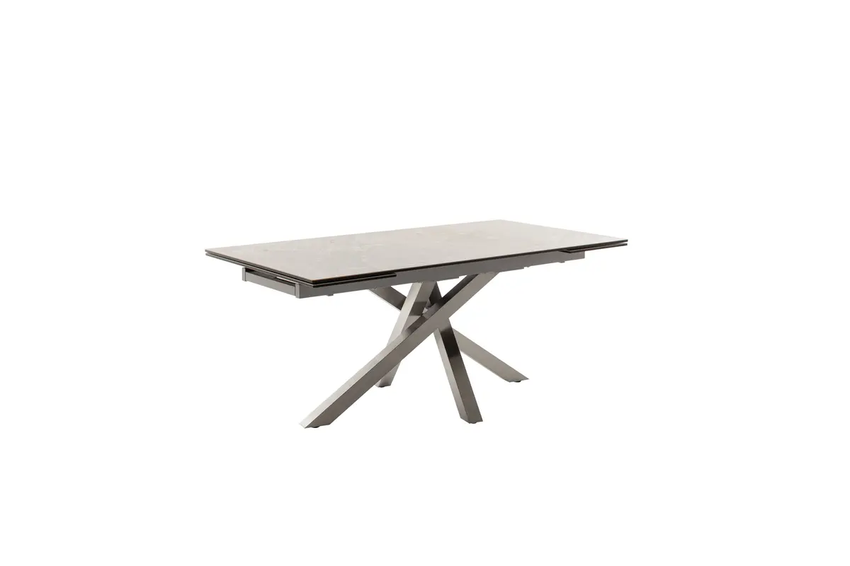 Esstisch - ausziehbar, BL ca. 90X180(260) cm, Keramik, Grau marmoriert