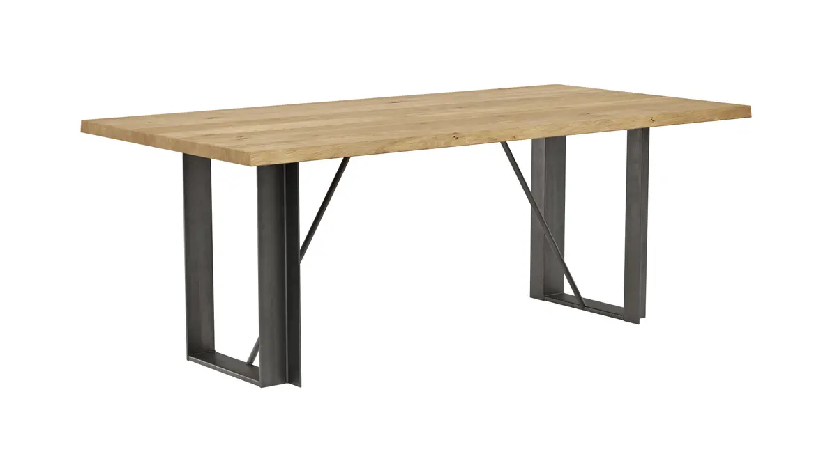 Esstisch Bakersfield - LB ca. 200x100 cm, Asteiche massiv, geölt