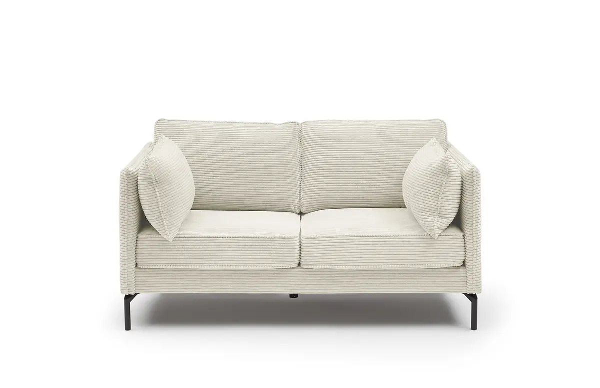 Sofa - 2-Sitzer, Stoff, Creme