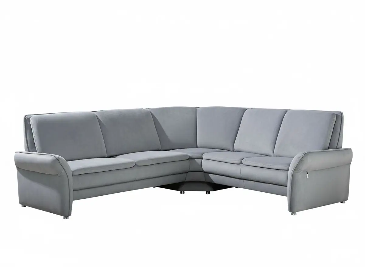 Ecksofa - 2-Sitzer mit Ecke rechts, Soff, Stahlblau