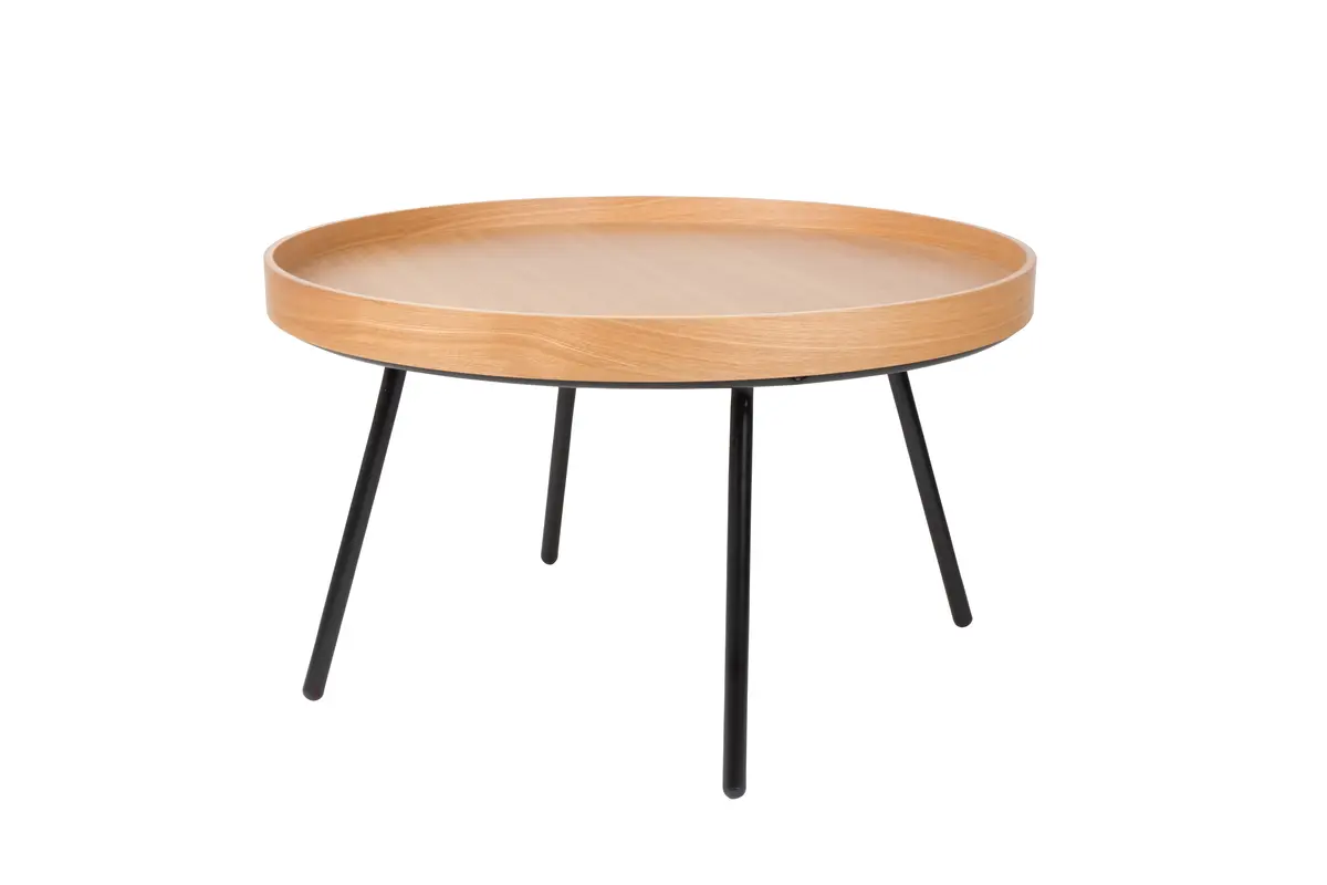 Couchtisch Oak Tray - BHL ca. 78x45x78 cm, Eiche furniert, Schwarz