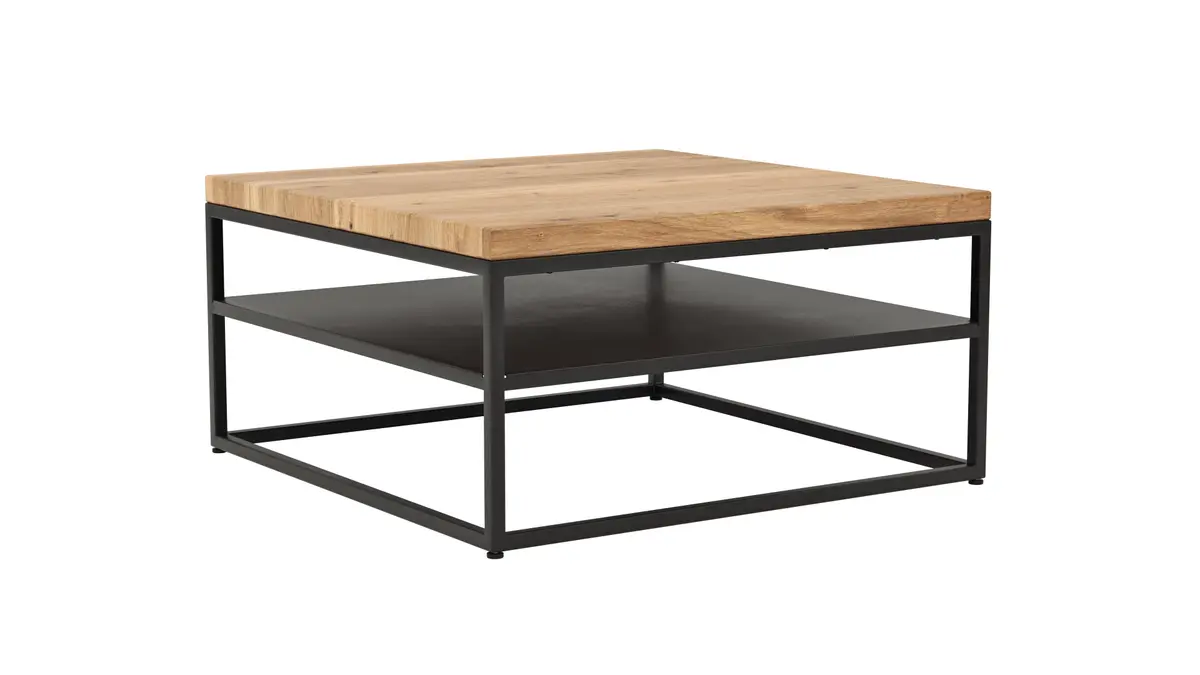 Couchtisch Farmingdale - LBH ca. 80x80x40 cm, Eiche massiv, natur geölt