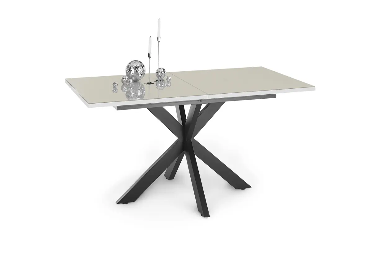 Esstisch - ausziehbar, LB ca. 160x90 cm, Kaschmir, Schwarz