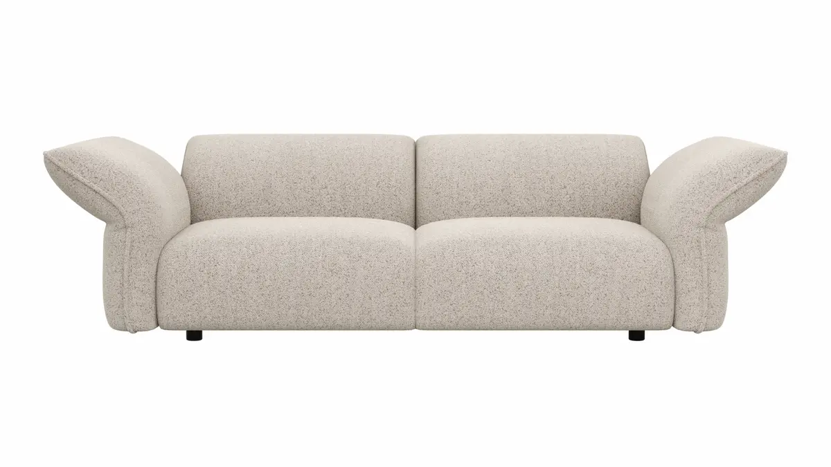 Sofa Motone - 3-Sitzer, Stoff, Beige