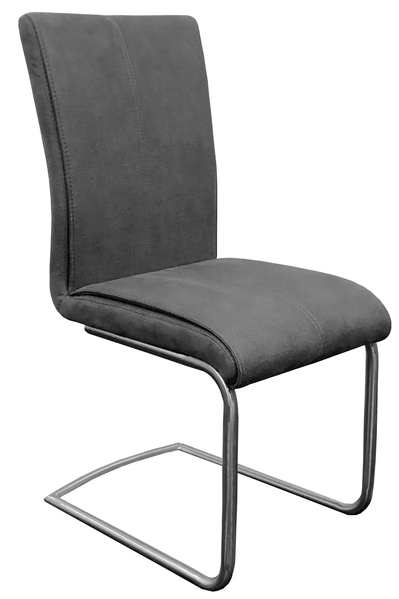 Freischwinger - Stoff, Dunkelgrau