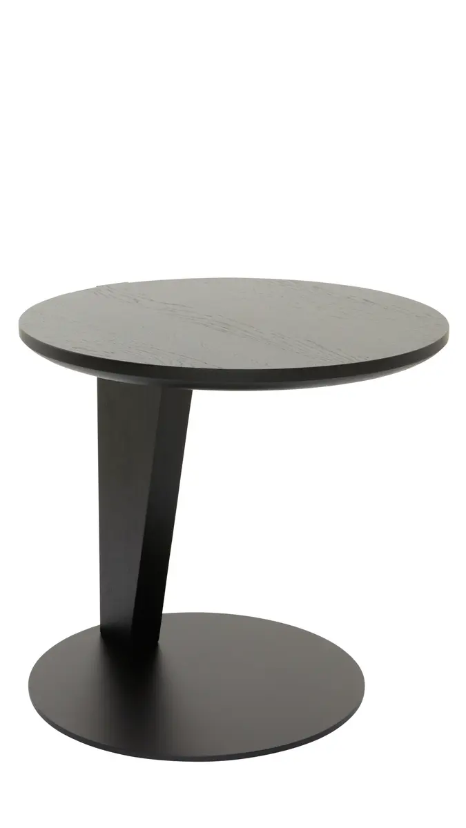 Beistelltisch Cono - DH ca. 42x41 cm, Eiche massiv, Schwarz