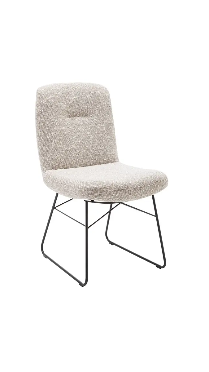 Stuhl Kamari - Stoff, Graubeige