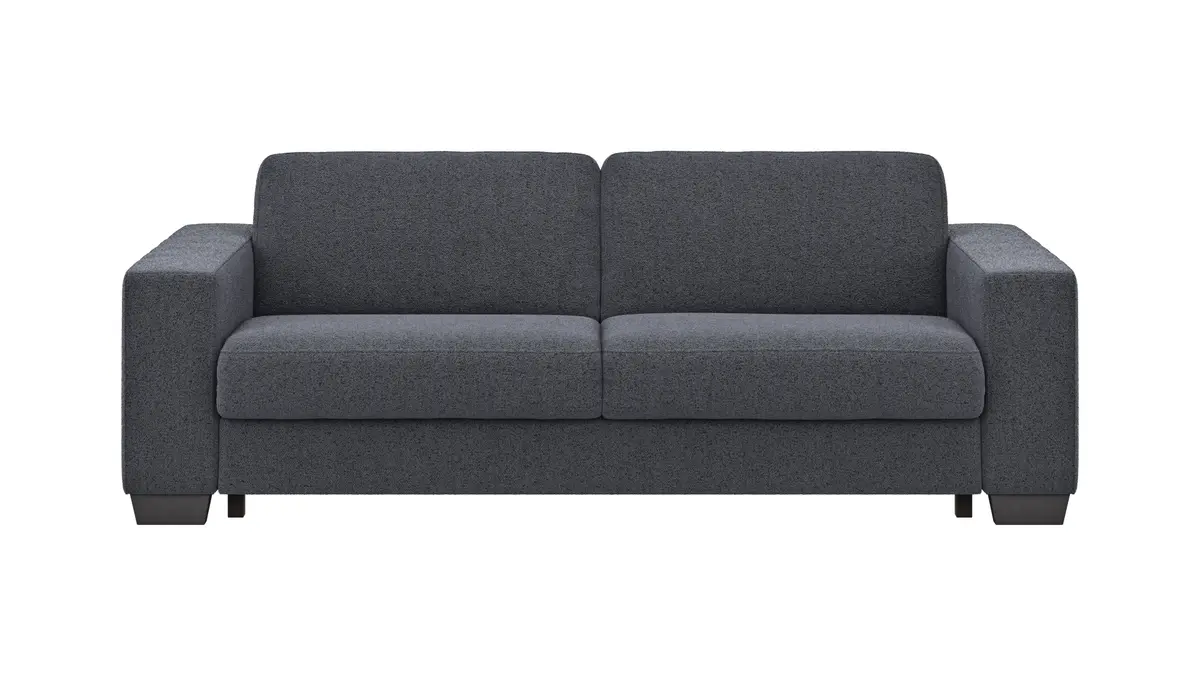 Sofa Nuoro - 3-Sitzer inkl. Schlaffunktion, Stoff, Eisblau