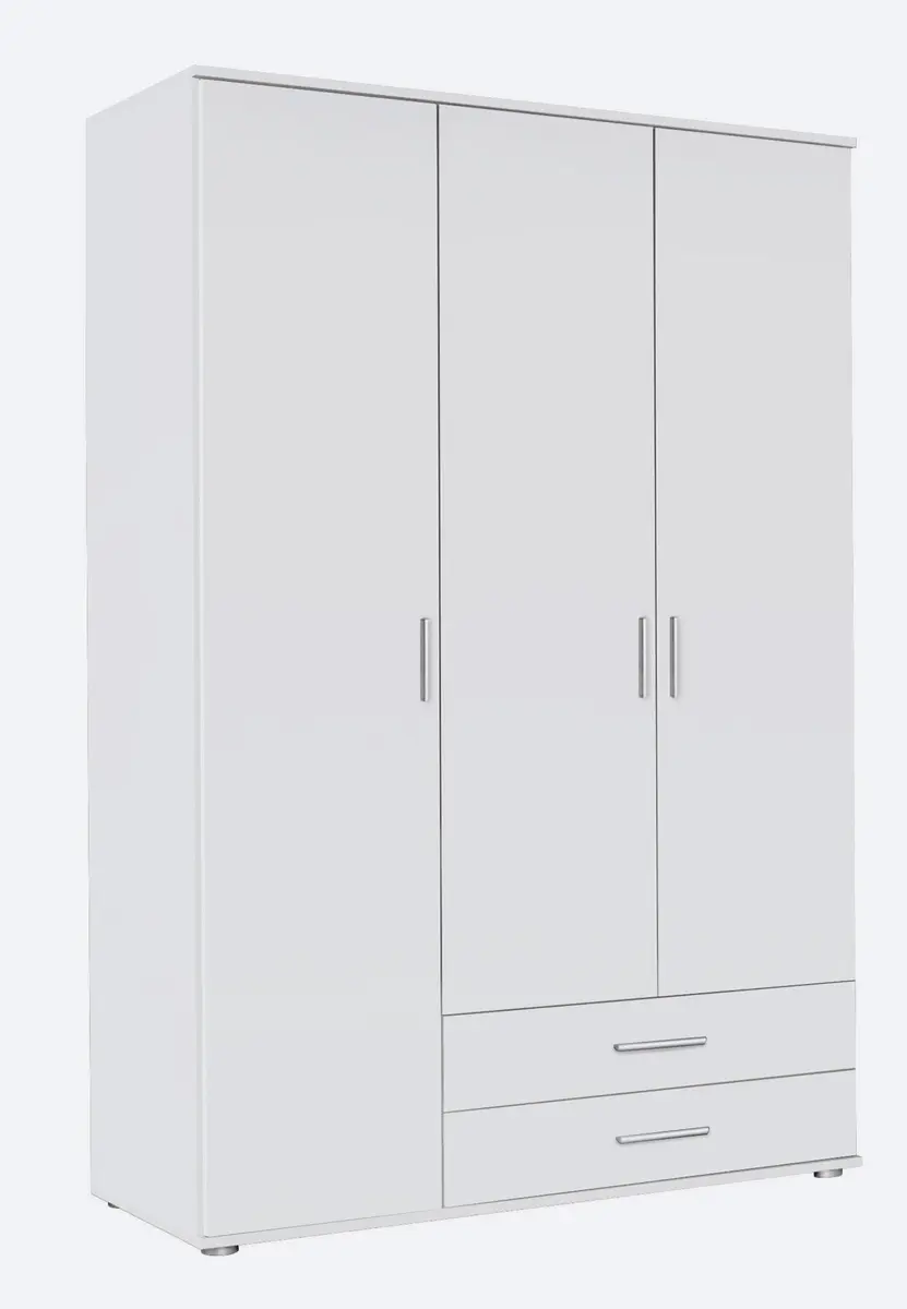 Drehtürenschrank- B ca. 127 cm, Weiß