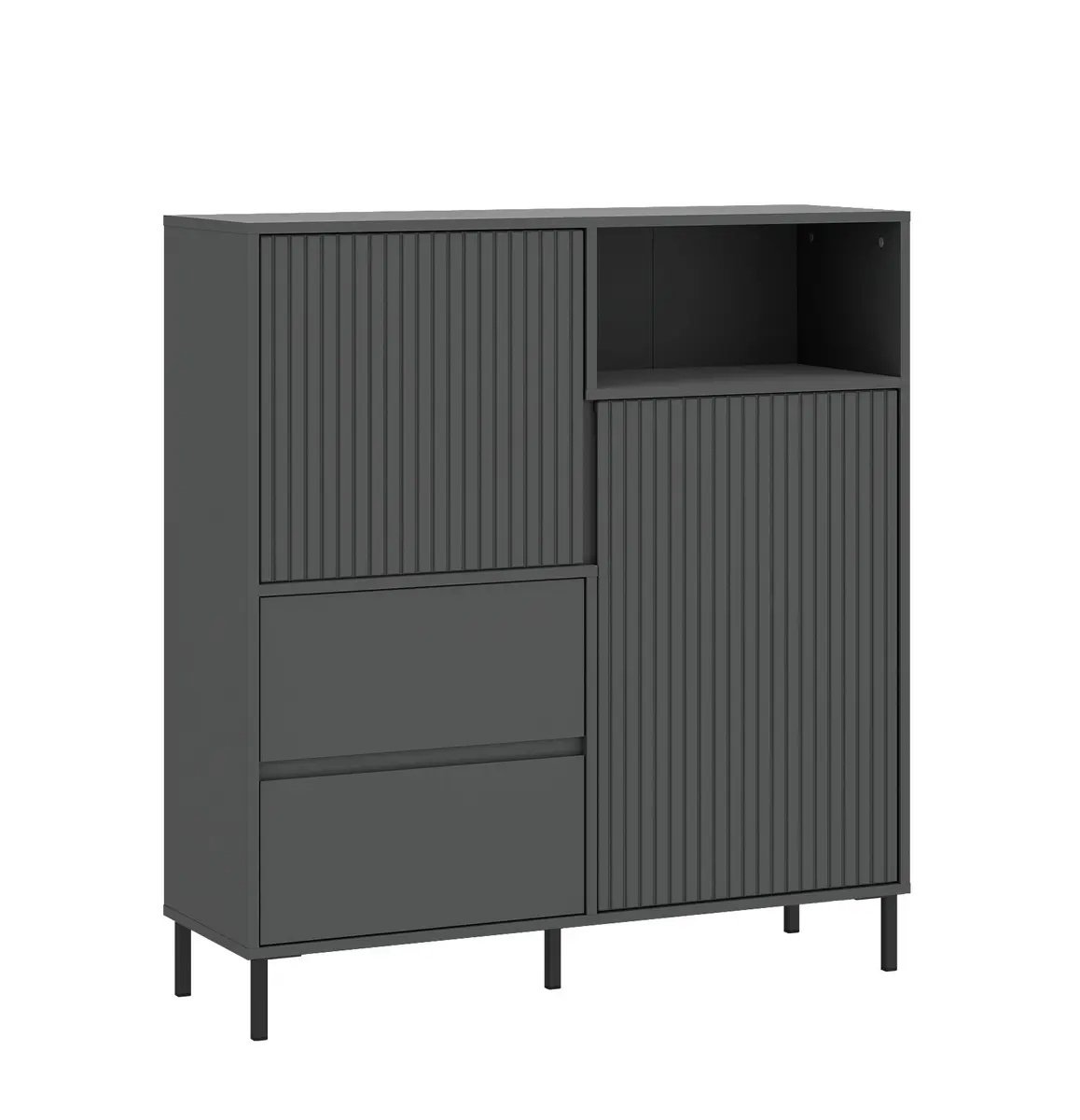 Highboard - B ca. 106 cm, Anthrazit