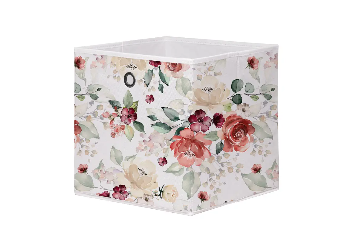 Faltbox - Stoff, Blütenmotiv