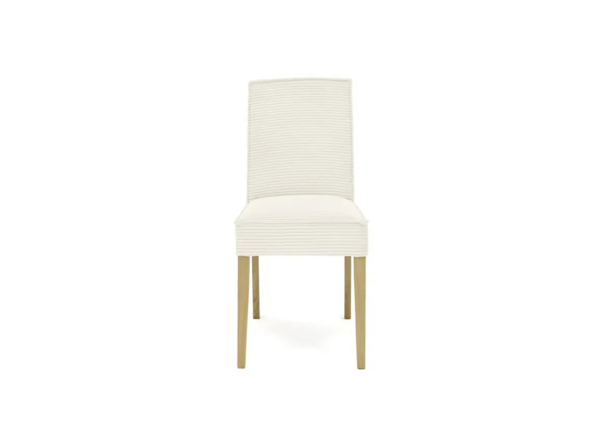 Stuhl SITTING TOGETHER_L- Stoff, Creme, Eiche Natur