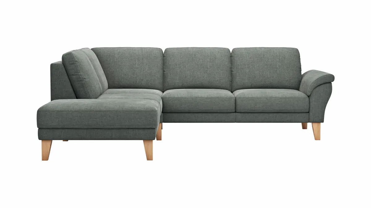 Ecksofa Rockport A - Ecke links mit 2,5-Sitzer, Stoff, Grau