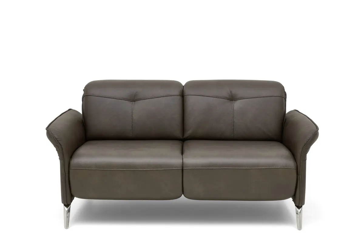 Sofa La Paz - 2,5-Sitzer, Kopfteil verstellbar, Leder, Graphit