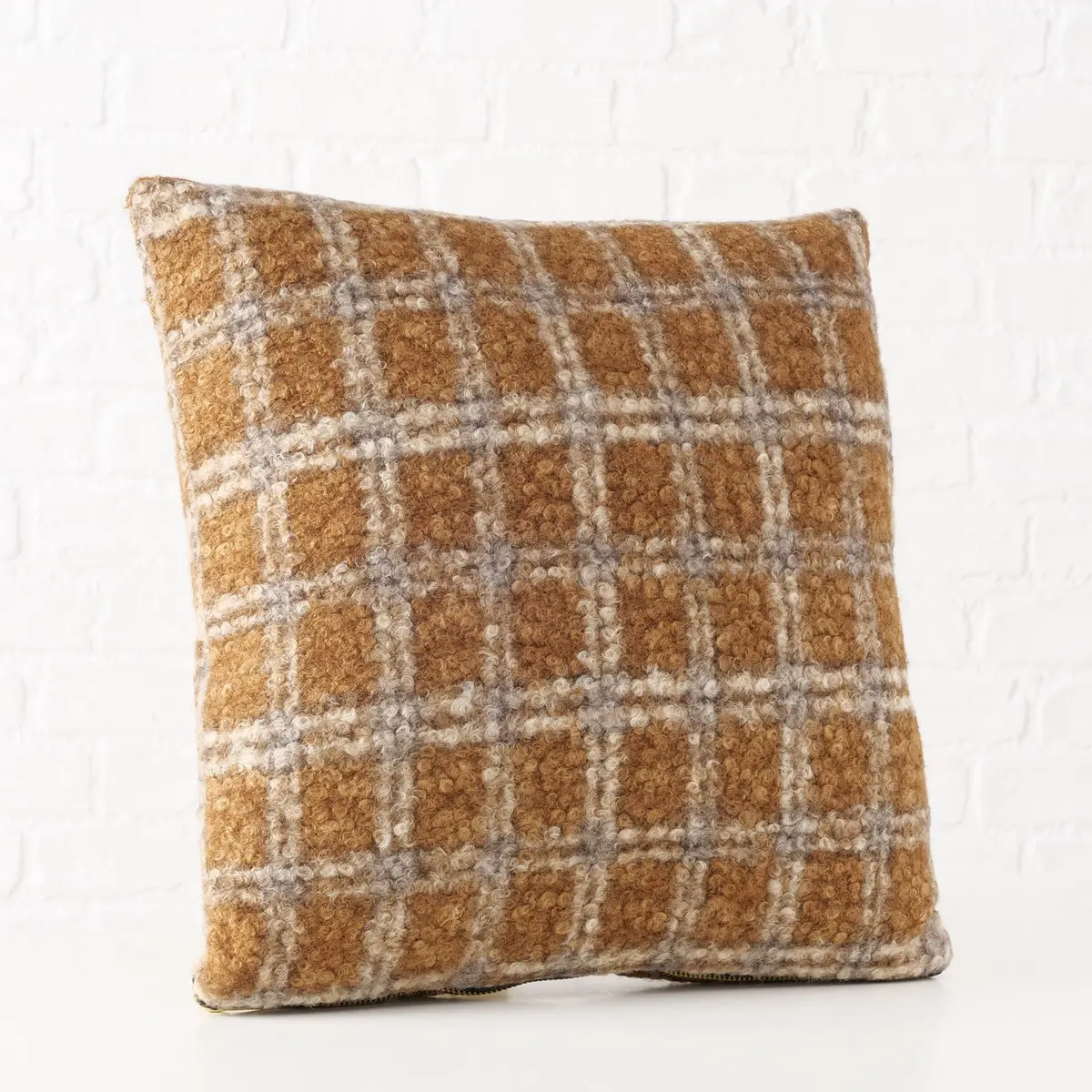 Deko-Kissen - BL ca. 45x45 cm, Braun/Grau