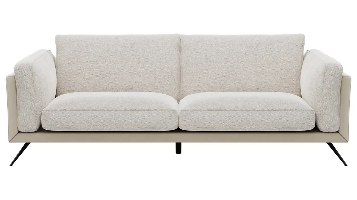 Sofa Valdemoro - 3-Sitzer, Stoff, Creme