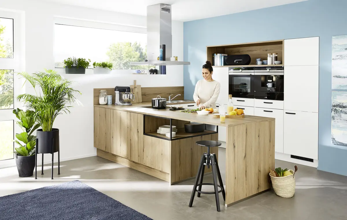 Winkelküche 40.100 2 421, Weiß matt