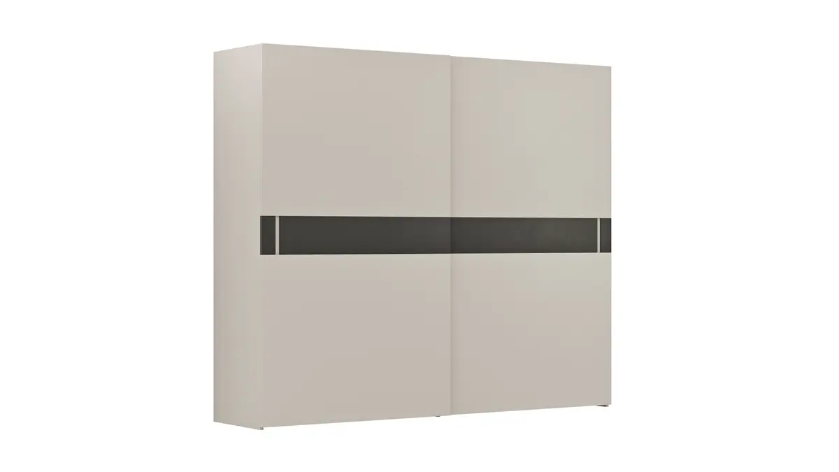 Schiebetürenschrank Loretto - B ca. 280 cm, Lack matt, Perlmutt