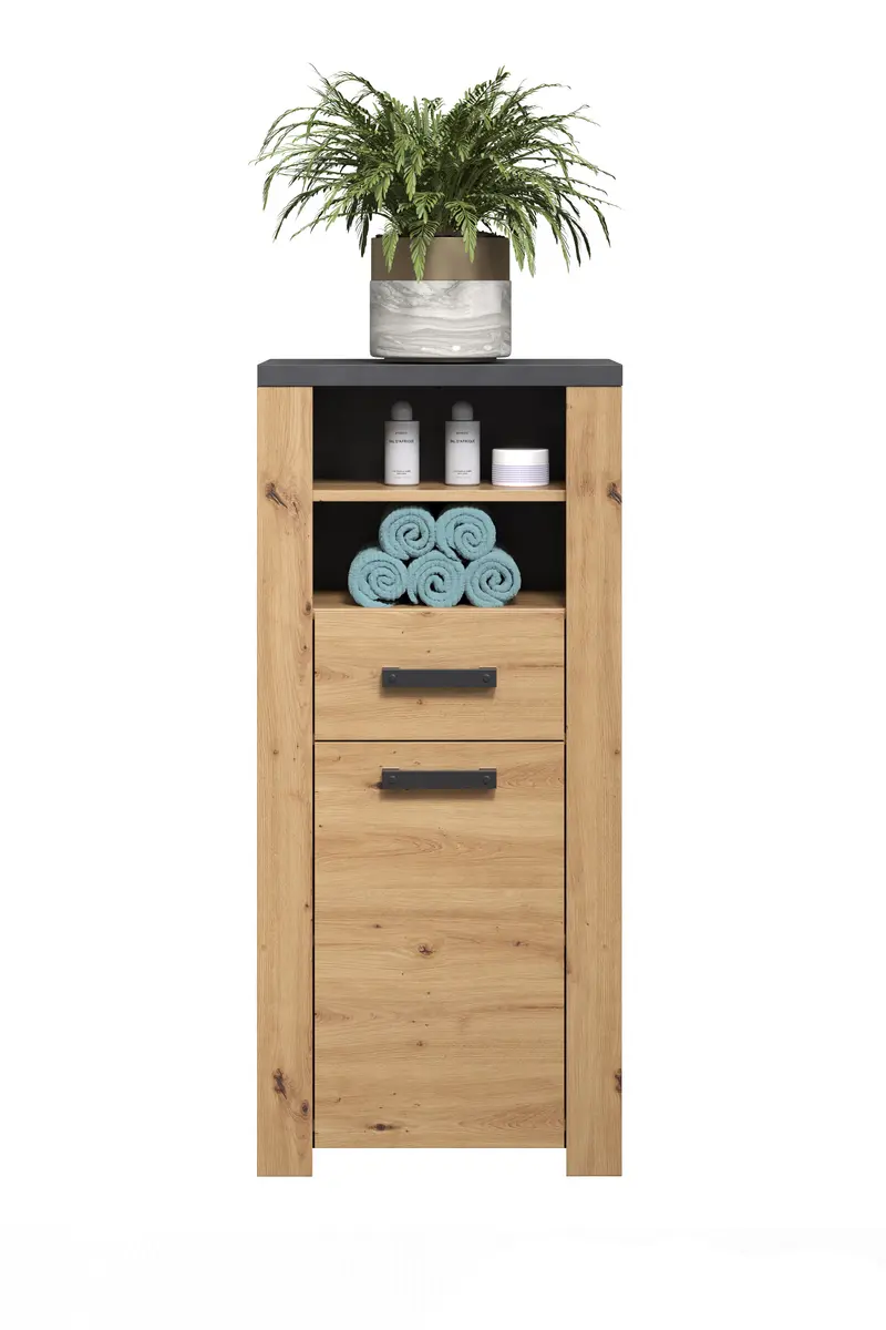 Kommode - B ca. 53 cm, Eiche Dekor