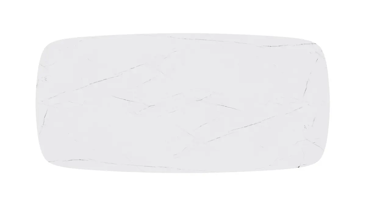 Esstisch Jari - LB ca. 200x95 cm, Keramik, Weiß