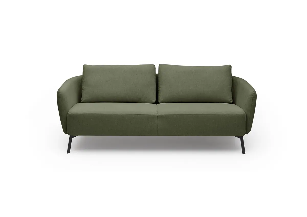 Sofa CARLLOTA - 3-Sitzer, Stoff, Dunkelgrün
