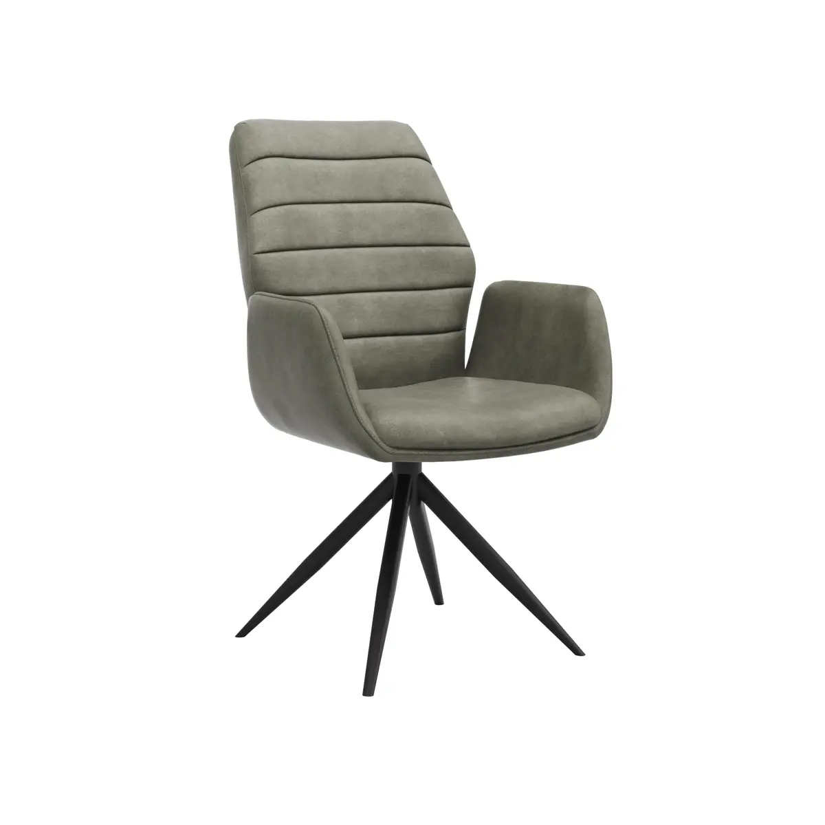 Armlehnstuhl Dalyan - drehbar, Stoff, Grau