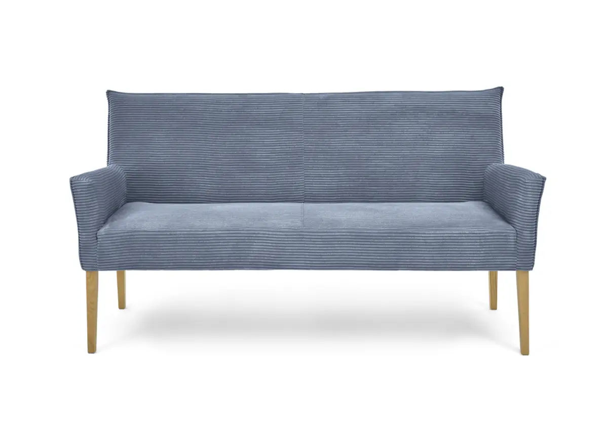 Polsterbank SITTING TOGETHER_K- Stoff, Blau, Eiche Natur