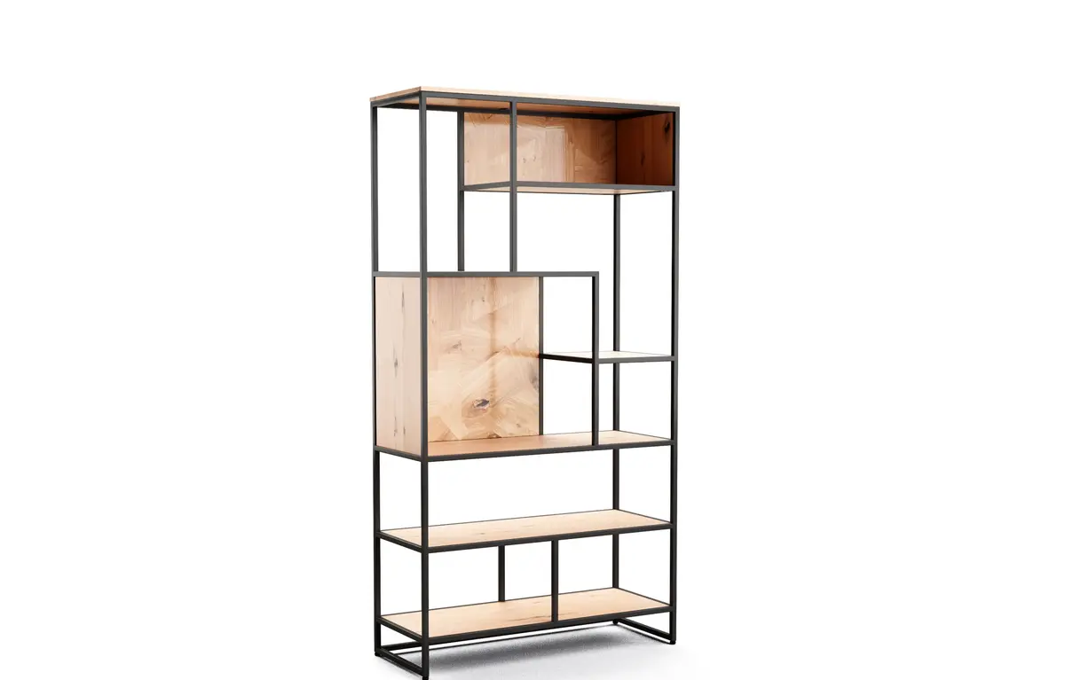 Regal Aarhus - Eiche furniert, natur, Rustikal