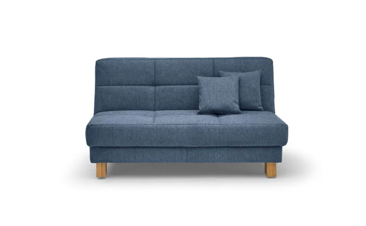 Funktionssofa EASY Optik B - 2-Sitzer, 155 cm inkl. Schlaffunktion, Stoff, Blau