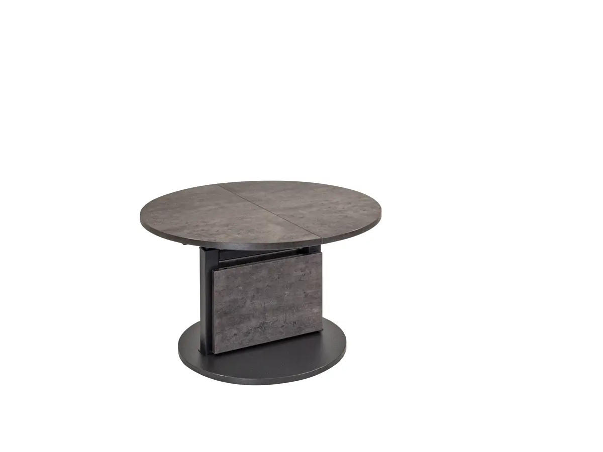 Couchtisch - höhenverstellbar/ausziehbar, LBH ca. 82-112x82x53-72 cm, Betonoptik