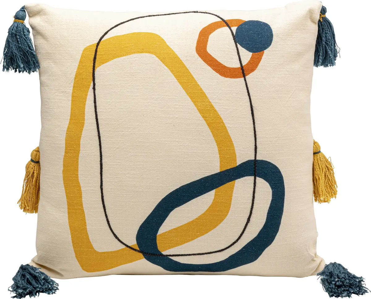 Deko-Kissen, LB ca. 50x50 cm, Beige