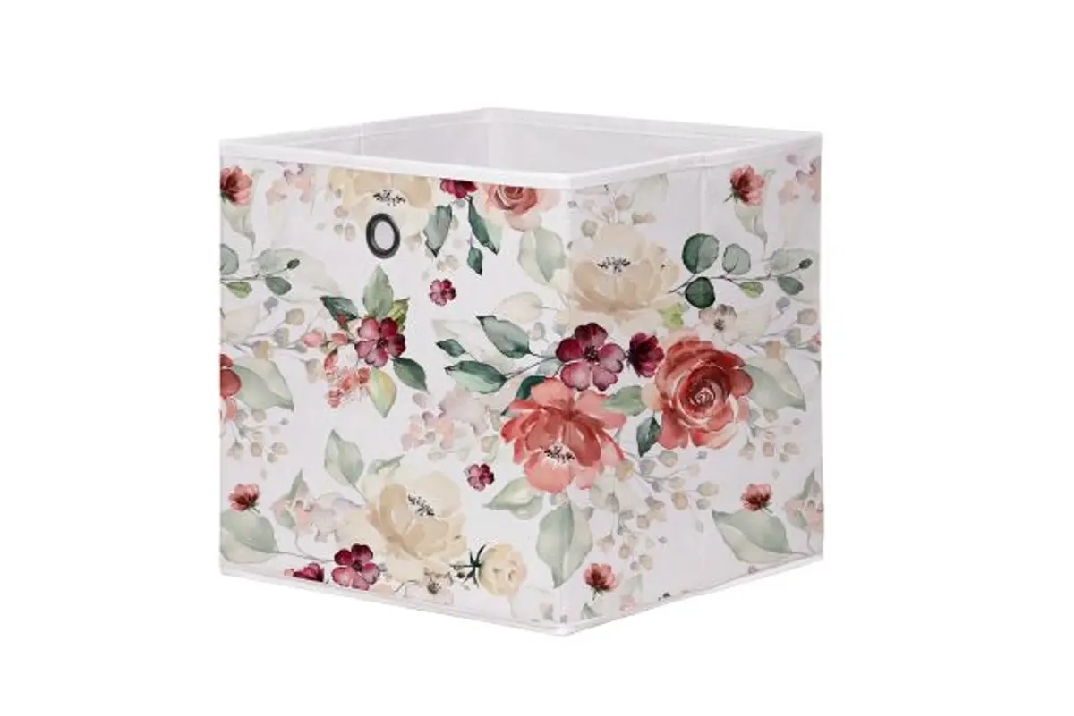 Faltbox - Stoff, Blütenmotiv