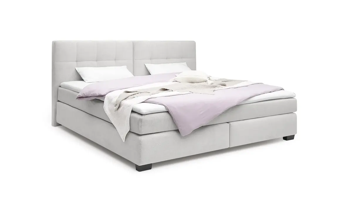 Boxspringbett JILA- Ligefläche ca. 240x200 cm, Stoff, Beige