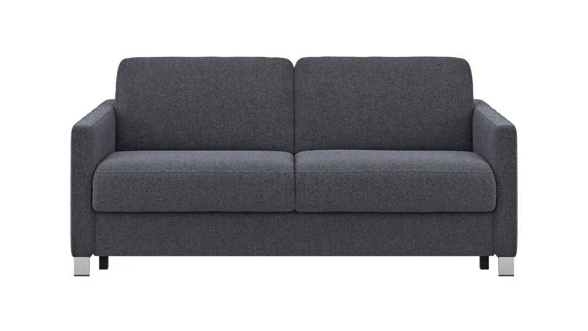 Sofa Nuoro - 2,5-Sitzer inkl. Schlaffunktion, Armlehne schmal, Stoff, Eisblau