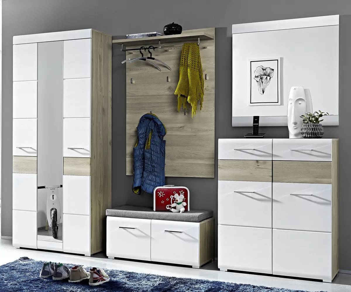 Garderobe - Silbereiche Nachbildung, Weiß