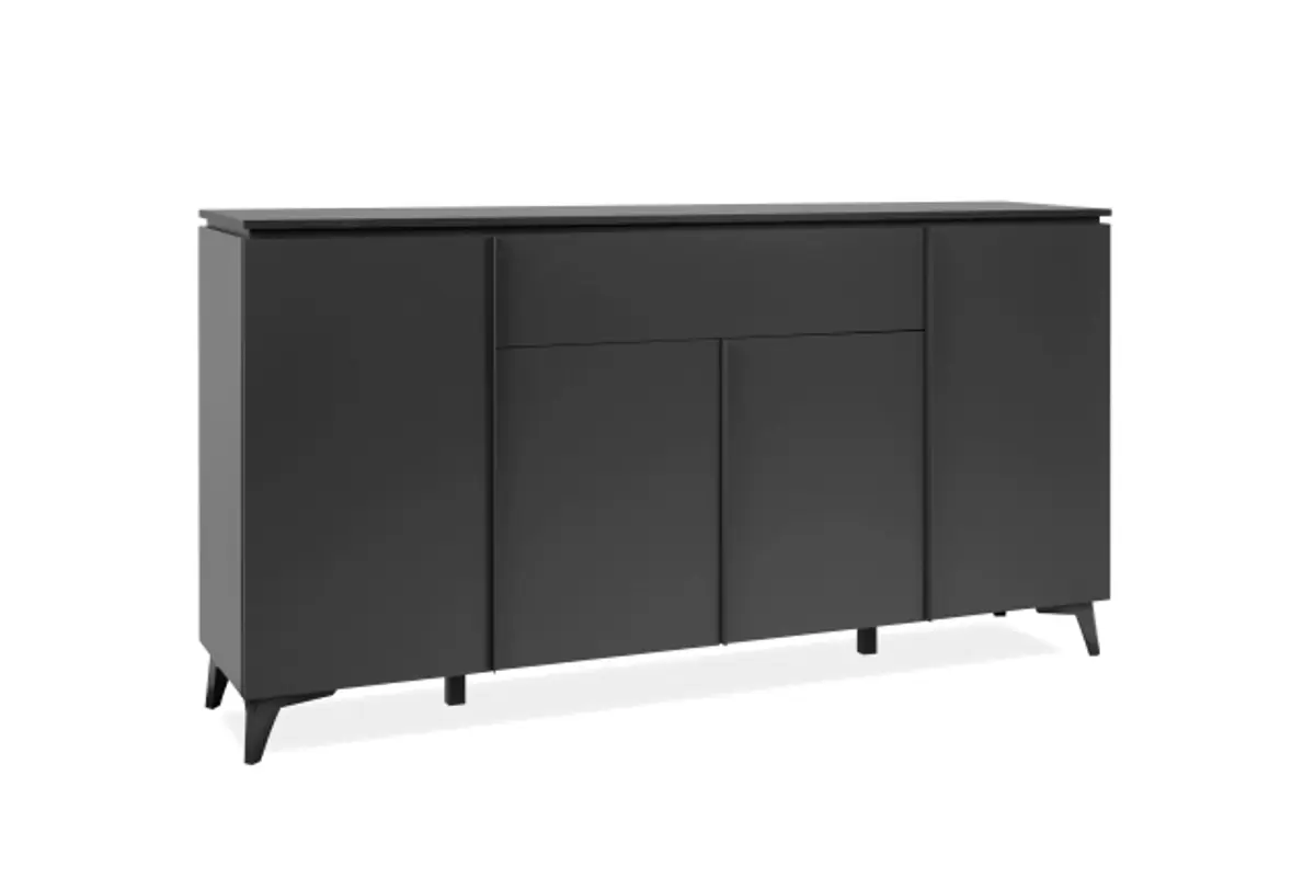 Sideboard - B ca. 177 cm, Schiefer Nachbildung, Anthrazit