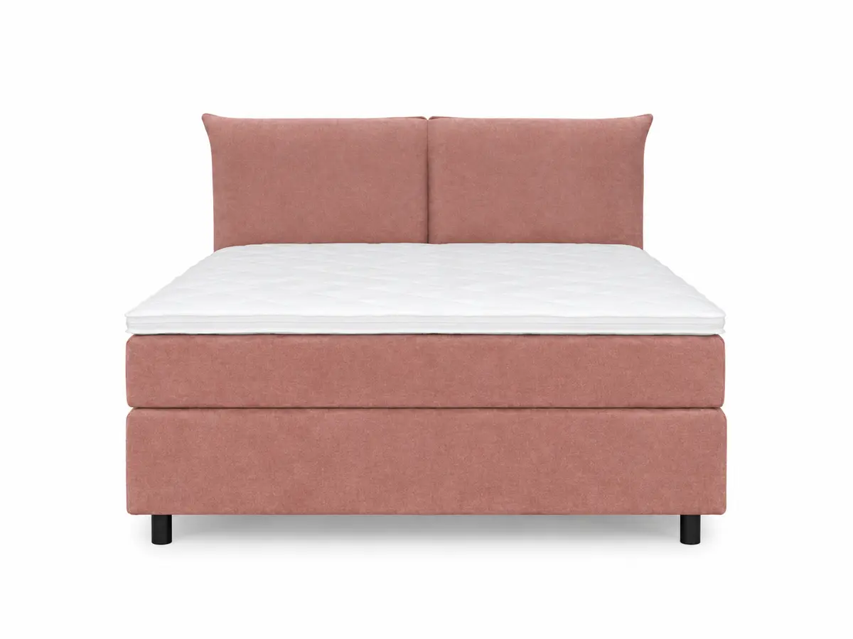 Boxspringbett Premium Line Pillow - Liegefläche ca. 180x200 cm, Stoff, Altrosa	