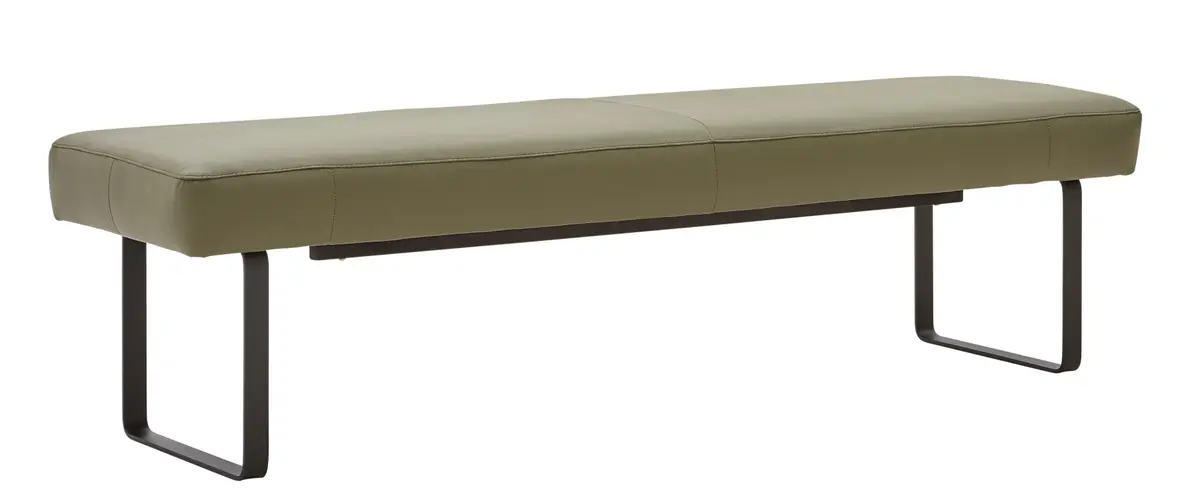 Polsterbank Carmelo - Breite ca. 183 cm, Leder olivgrün