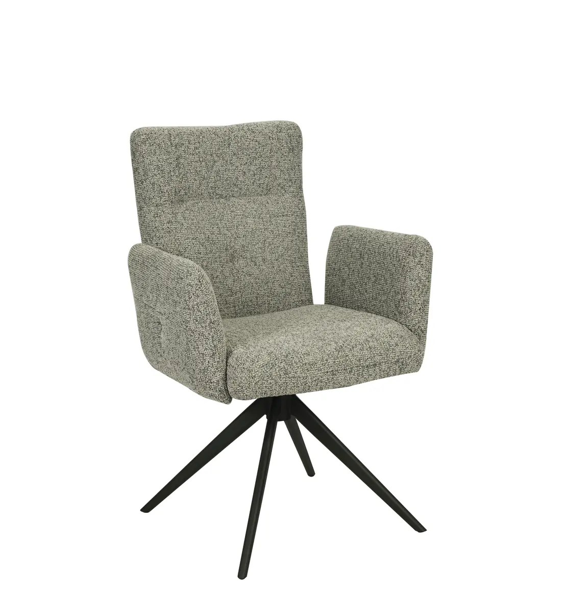 Armlehnstuhl MYLENE - drehbar, Stoff, Schlamm